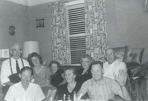 Mom, Dad with Mom's family